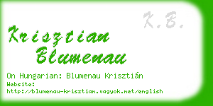 krisztian blumenau business card